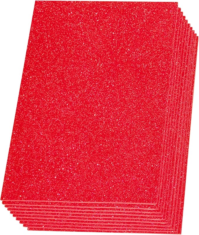 SALEMAR Red Sticky Glitter Foam Sheets by SALEMAR
