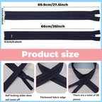 YAKA 20pcs Navy Blue Nylon Invisible Zippers Tailor Sewing Tools Garment - Image 2