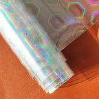 HYANG Transparent Pentagon PVC Super Clear Holographic Vinyl Faux Leather - Image 3