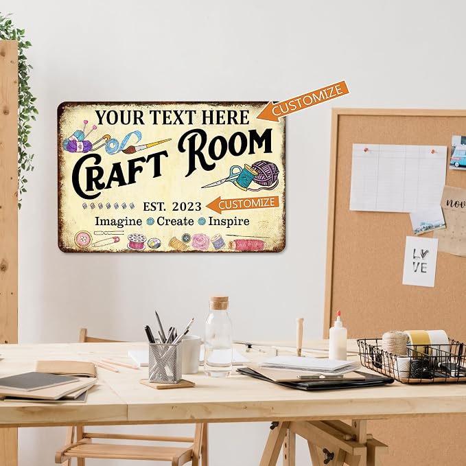 Personalized Craft Room Sign Custom Sign Art Room Décor - Image 4
