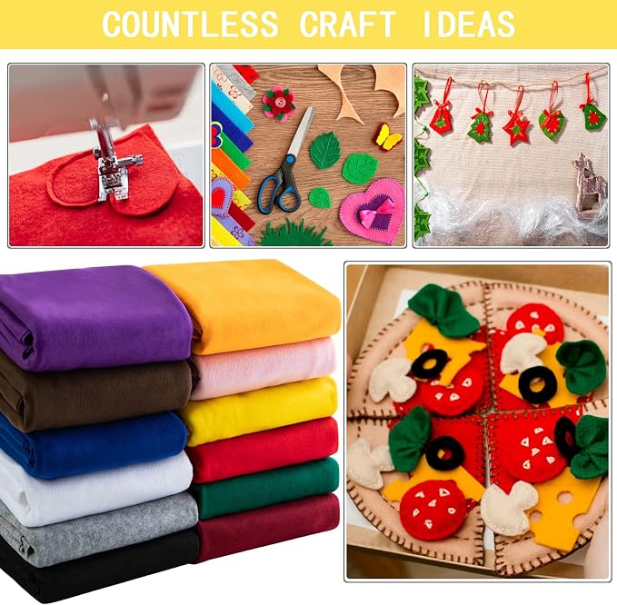 HaoFeijh Felt Fabric 36 * 36 Inch Wide 1.6mm, Fabric Sheets Soft Woven Acrylic - Image 3