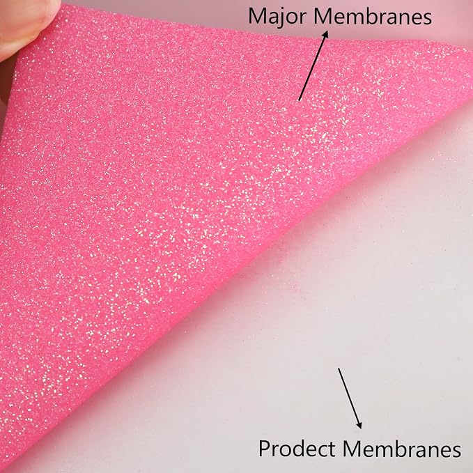 FUNKAKA Glitter Fluorescent Pink HTV Heat Transfer Vinyl Rolls, Glitter HTV - Image 3
