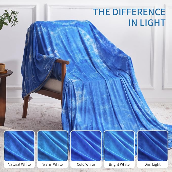 Guohaoi Cooling Blanket for Hot Sleepers and Night Sweats, Decortive Tie Dye - Image 6