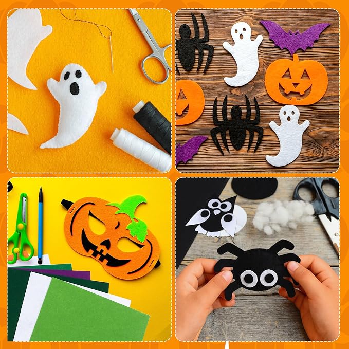 20 Pcs Halloween Felt Fabric Sheets - Image 7