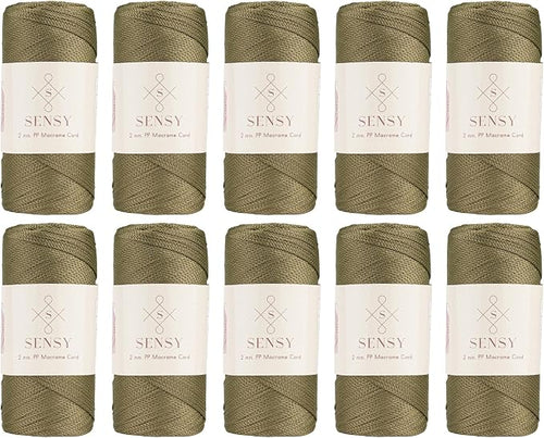 10 Skeins of Sensy Premium 2mm 251 Yards Polyester Rope 100% Polypropylene Cord by SSENSY