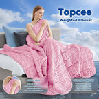Topcee Weighted Blanket for Adults, Minky Dots Heavy Blanket for 190-210lbs - Image 2