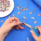 SANNIX 110Pcs Independence Day Charms, Patriotic Charms 4th of July Red White - Image 4