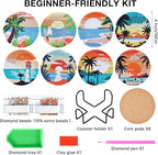 Beach Diamond Art Painting Coasters Kit - Image 2