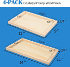 Falling in Art Unfinished Birch Wood Canvas Panels Kit, 4 Pack of 2 Sizes - Image 4