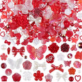 350 Pieces 3D Resin ABS Colorful Rose Flower Bows Butterfly Charms by ShowNow
