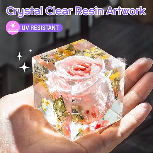 HeyClear 2 Gallon Epoxy Resin Kit Crystal Clear, Hard 2 Part Epoxy and Hardener - Image 2