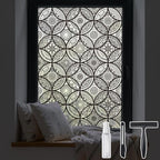 DKTIE Boho Stained Glass Look Window Privacy Film by Dktie