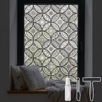 DKTIE Boho Stained Glass Look Window Privacy Film by Dktie