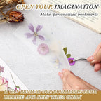 Fuyoooo 376 Pcs Pressed Flowers Bookmark Making Kit, DIY Bookmark Laminating - Image 3