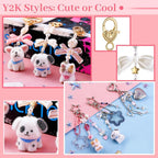 Wurosi 945 Pcs Bag Charm Kit, Charms Lip Gloss Keychain Making Kit, Beaded - Image 5
