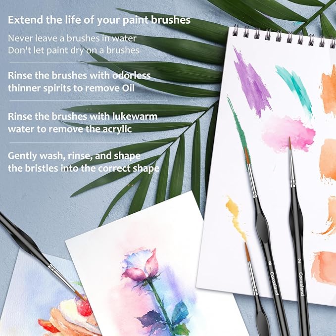 10Pcs Micro Paint Brushes Set - Image 5