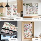 Kromapolis Window Privacy Film, Stained Glass Sticker Floral Window Clings - Image 4