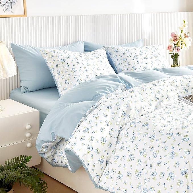 Wake In Cloud - Coquette Duvet Cover Set, Floral Cottagecore Flower Shabby Chic - Image 4