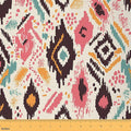 Mexican African Pattern Fabric by The Yard, Tribal Ethnic Abstract Art Soft by CastleFairy