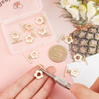 Beebeecraft 10 Sets 18K Gold Plated Toggle Jewelry Clasps Connectors Flower - Image 3