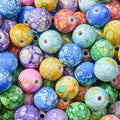 16mm Acrylic Beads 100pcs Chinese Ceramic Style Spacer Bead Loose Beads by BERMRO