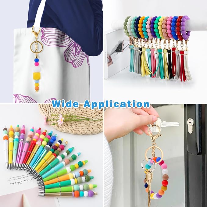 300Pcs Silicone Beads 9mm Mix Color, Bulk Silicone Beads 9mm - Image 6