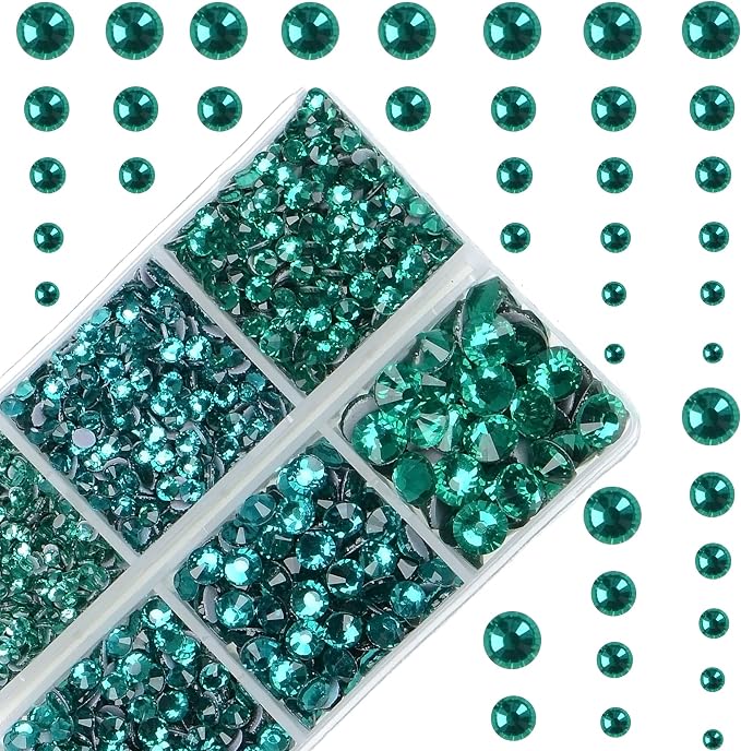 10000Pcs 2-Boxes Mixed Size Hot Fix Round Crystals Gems Glass Stones Hotfix by MASSIVE+BEADS