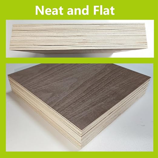 12 Pack Black Walnut Plywood Sheets 1/8", 11.8x11.8x1/8 inch Plywood Sheets - Image 4