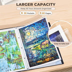 JoyCat 18 x 24 Art Portfolio Binder, 30 Acid-Free Clear Pockets Art Folder - Image 3