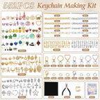 Zefy 552Pcs Charms Lip Gloss Keychain Making Kit, Including 214 Charms 24 Key - Image 2