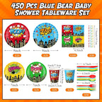 450 Pcs Hero Theme Tableware Set Decorations, Hero Action Themed Disposable - Image 2