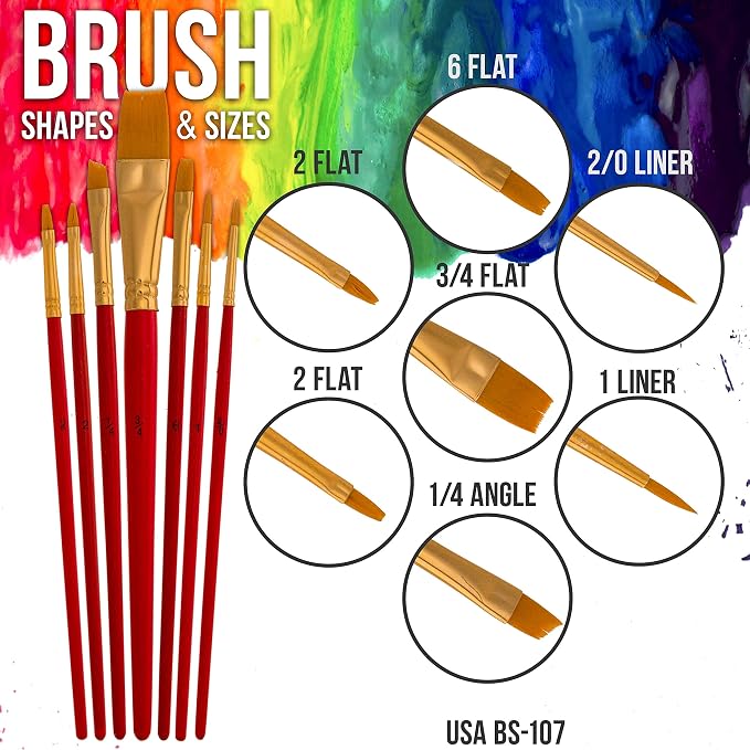 U.S. Art Supply 24 Color Permanent Acrylic Fabric Paint Set, - Image 5