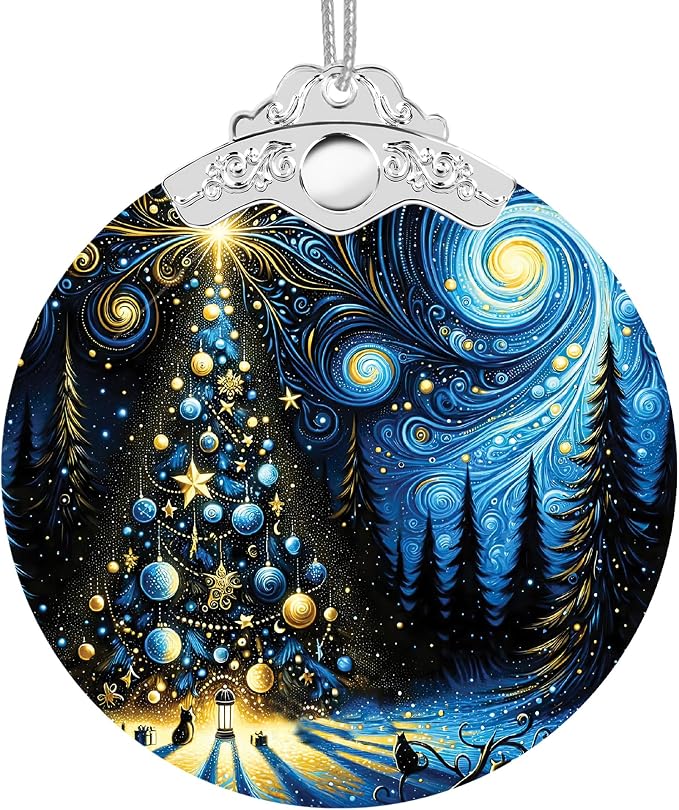Christmas Ornaments 2025 Faux Stained Glass Effect, Christmas Tree Ornaments by Boyese