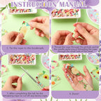 Liliaafar 8 Pcs Back to School Flower DIY Beadable Bookmarks Craft Kit - Image 3