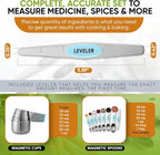 Spring Chef Magnetic Measuring Cups & Spoons Set of 15, Aqua Sky | Stackable - Image 6