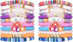 Friendship Bracelets for Girls, 10-Piece Cute Preppy Beaded Bracelet Set for by CHENSILAIYI