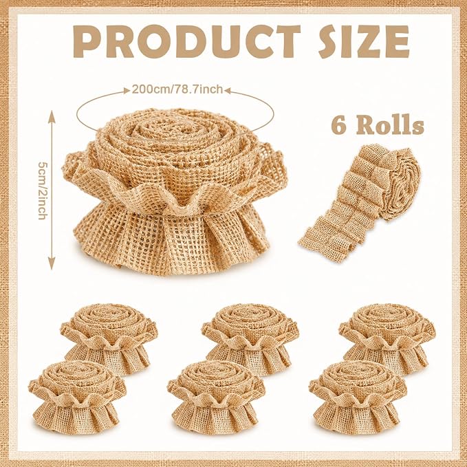6 Rolls 40 Ft Ruffled Bulletin Board Borders Back to School Classroom Decor - Image 2