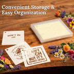 40pcs Stencils for Crafts Reusable, Funny Sarcastic Wood Burning Stencils | 3.5 - Image 8