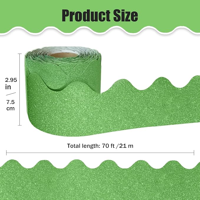 70Ft Shine Bulletin Board Borders，Scalloped Poster Boards Decorations Trim - Image 2