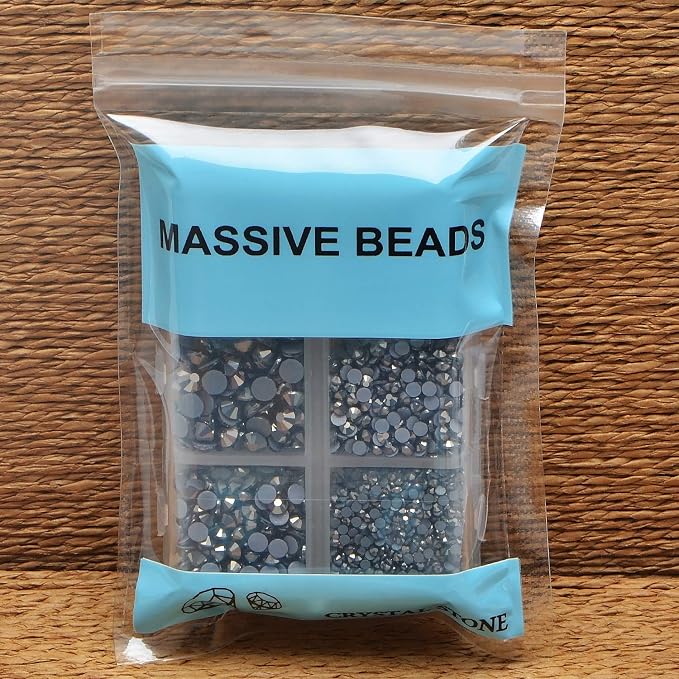4000Pcs Mixed Size Hot Fix Round Crystals Gems Glass Stones Hotfix Flat Back - Image 4