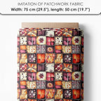 Patchwork Mulled Wine Cotton Fabric Panel – 6 Designs + Bonus Sheet 29.5×19.6 - Image 7