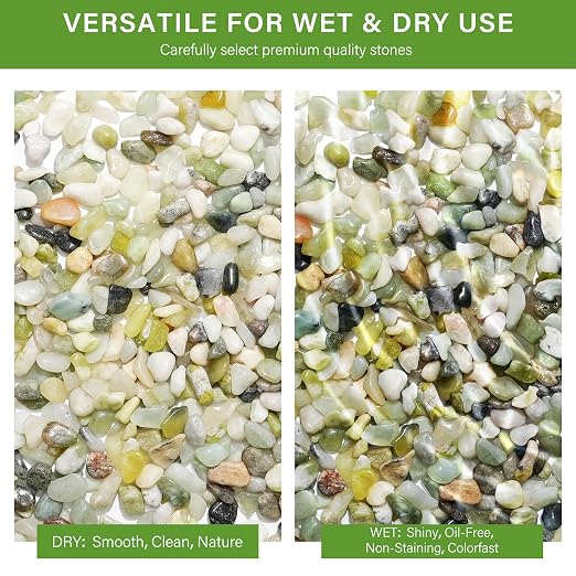 NUPICK 3 lbs Pebbles for Indoor Plants, 3/8 Inch Pea Gravel for Fish Tank - Image 7