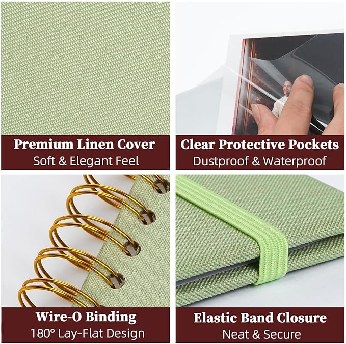 8.5x11 Inch Scrapbook Photo Album, Linen Cover DIY Scrapbooks - Image 6