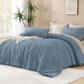 Andency Grayish Blue Comforter Set Queen Size, Lightweight Fluffy Bedding by Andency