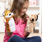 Melissa & Doug Zoo Friends Soft Plush Hand Puppets 4-Piece Glove Set - Image 2