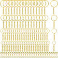 Key Ring with Chain, Shynek 360PCS Gold Keychain Rings with Jump Rings and by shynek