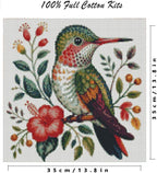 YERUOUIU Hummingbird Stamping Cross Stitch Kit, 11 CT Counting Cross Stitch Kit - Image 2