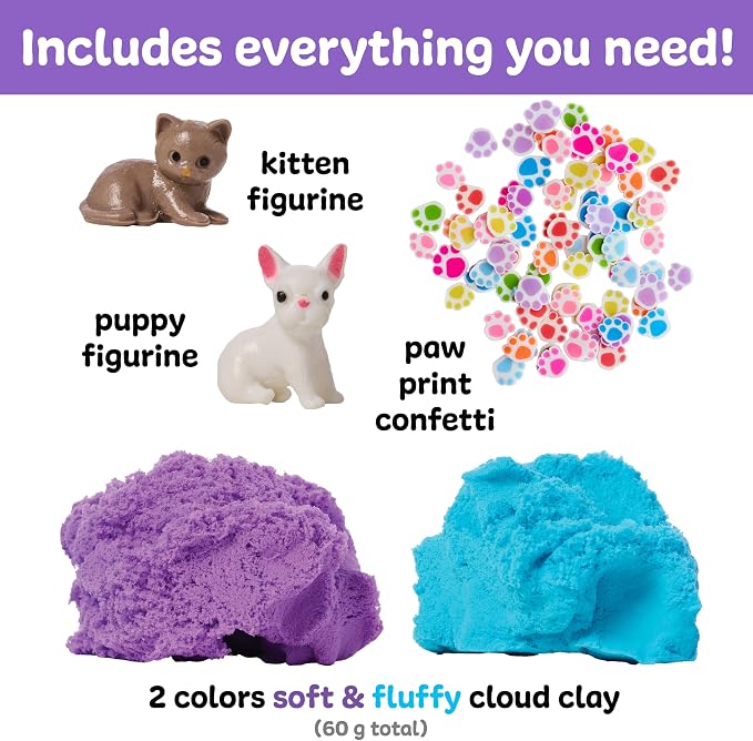 Creativity for Kids Sensory Minis Pets Kit | Cloud Clay Sensory Toy for Kids | - Image 3