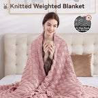 Knitted Weighted Blanket Adult, No Beads Heavy Blanket 60” x 80'' 12lbs - Image 5