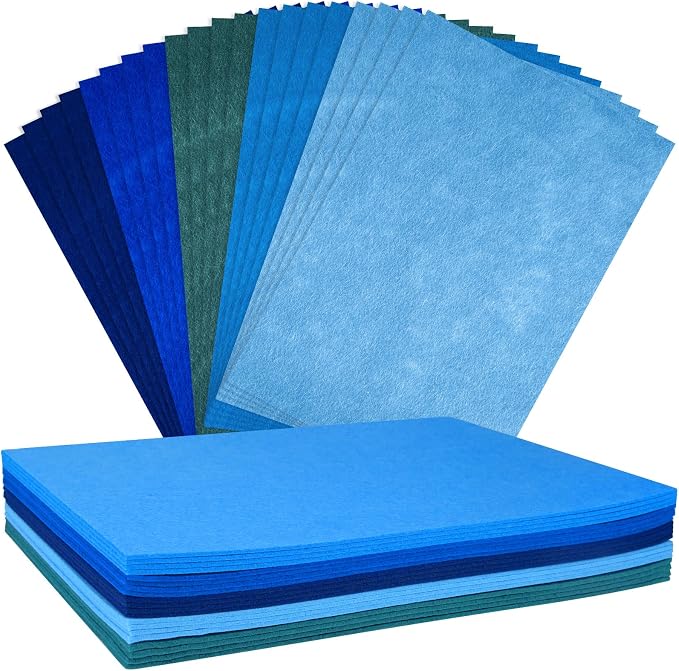 NEBURORA 20 Pcs 2mm Thick Stiff Felt Sheets by NEBURORA